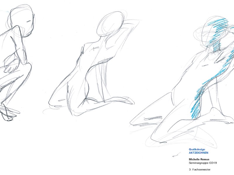 Fachhochschule Dresden, Grafikdesign, Aktzeichnen