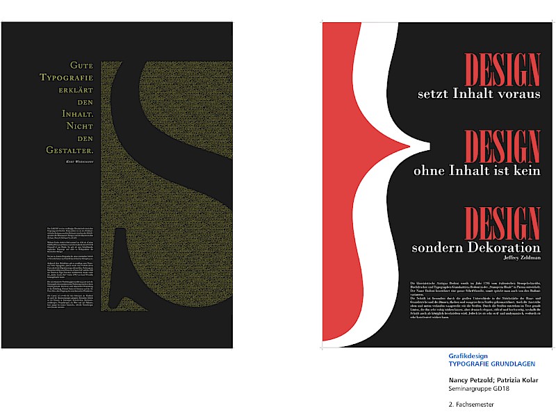 Fachhochschule Dresden, Grafikdesign, Typografie Grundlagen