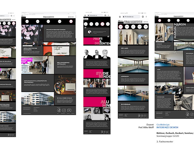 Fachhochschule Dresden, Grafikdesign, Interface Design