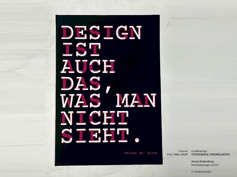 Fachhochschule Dresden, Grafikdesign, Typografie Grundlagen, Kommunikationsdesign