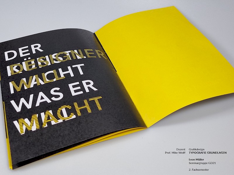 Fachhochschule Dresden, Grafikdesign, Kommunikationsdesign, Typografie Grundlagen