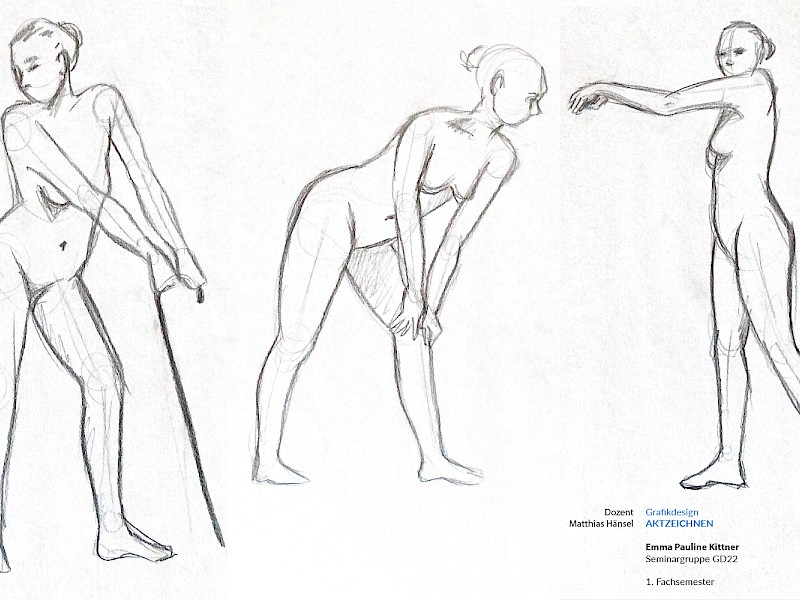Fachhochschule Dresden, Grafikdesign, Aktzeichnen