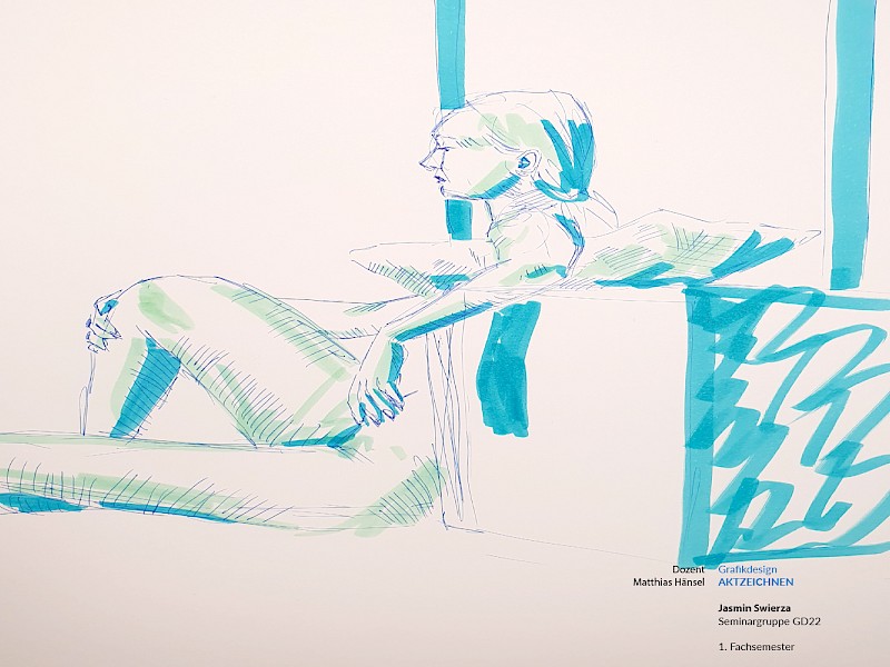 Fachhochschule Dresden, Grafikdesign, Aktzeichnen