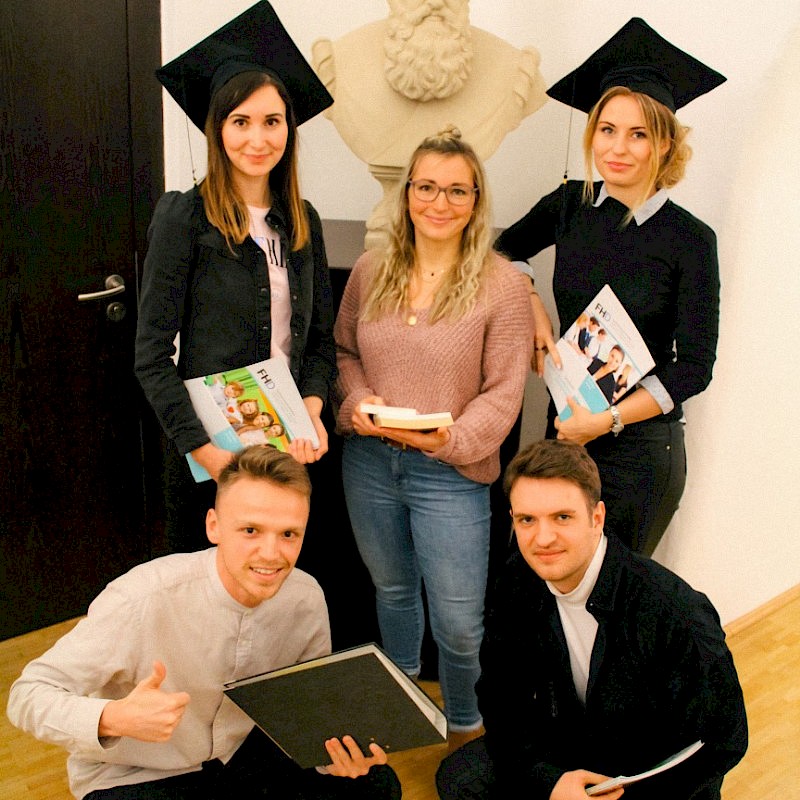 Group of people with Bachelor hats