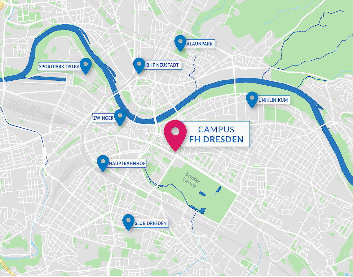 Campus FH Dresden Karte
