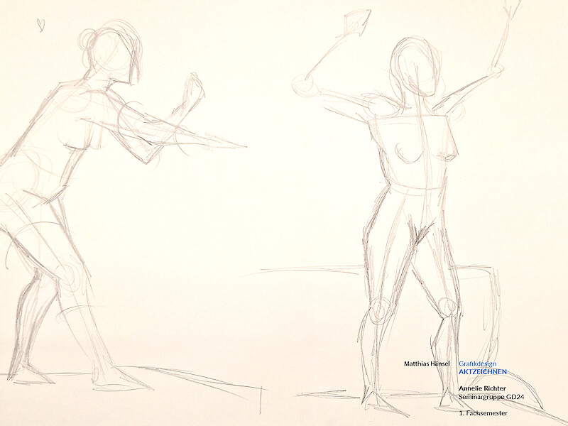 Fachhochschule Dresden, Grafikdesign, Aktzeichnen