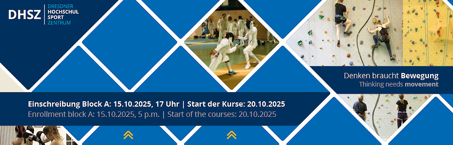 Das Dresdner Hochschulsportzentrum bietet Sportkurse für die Studierenden und Beschäftigten unter anderem der Fachhochschule Dresden an.