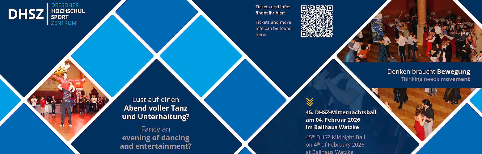Das Dresdner Hochschulsportzentrum veranstaltet den Mitternachtsball am 04.02.2026.