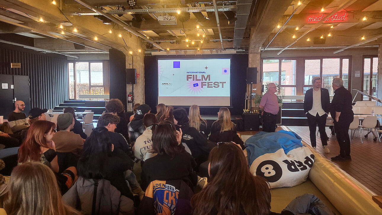 Filmfestival in Belgien: Präsentation der Kurzfilme an der Thomas More Hochschule.