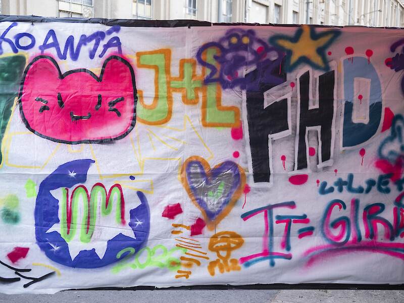 Fachhochschule Dresden Logo als Graffiti Kunst