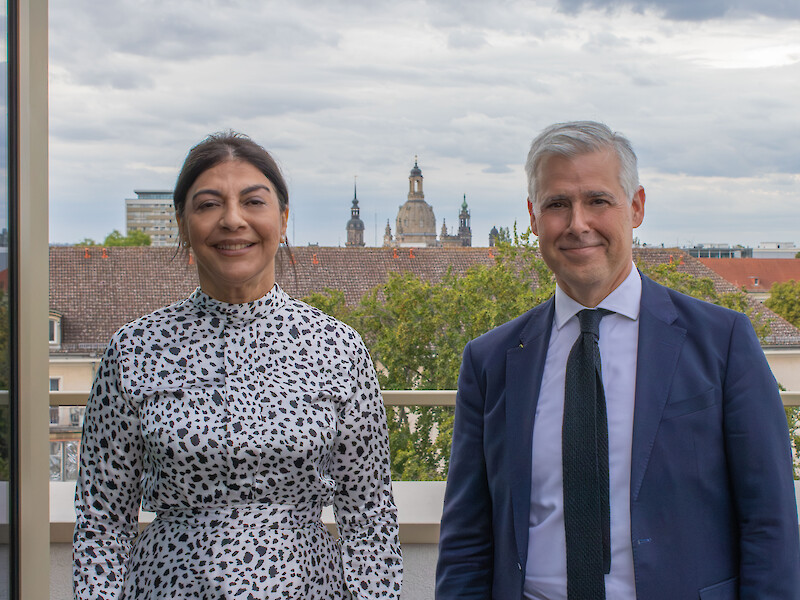 Prof. Dr Roldan-Ponce with Ambassador Iris Joseline Pujol Rodriguez in Dresden