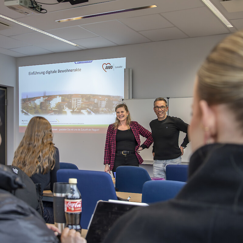 Gastvortrag der AWO Lausitz im Studiengang Pflege- & Gesundheitsmanagement an der Fachhochschule Dresden.